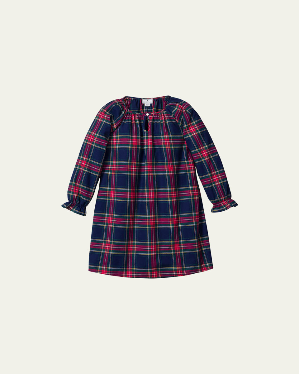 Girl's Delphine Windsor Tartan Plaid Nightgown, Size 6M-14